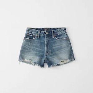 Abercrombie Annie denim High-Rise Girlfriend Shorts